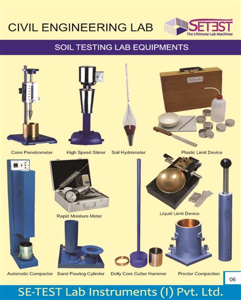 soil testing lab equipment list